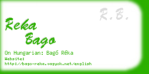 reka bago business card